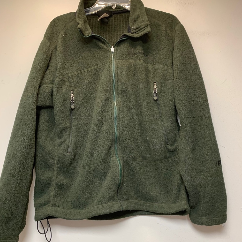 Patagonia R2 Regulator Fleece Jacket Mens M Green Full Zip Midlayer EXCELLENT